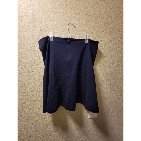 Lauren Ralph Lauren Circle Skirt Navy Blue Size Large Stretchy - Picture 4 of 5